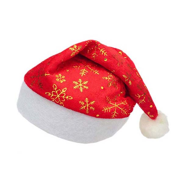 Wholesale Snow Pattern Santa Hat