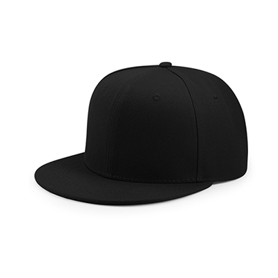 Blank Black Fitted Snapback Hats 