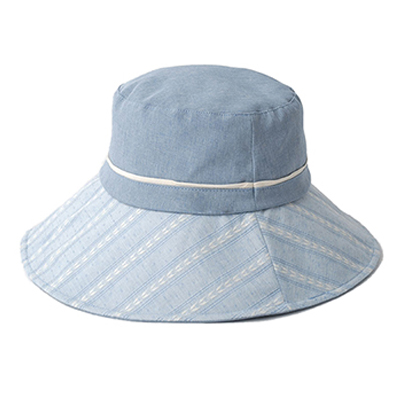 Womens Denim Beach Bucket Hat 