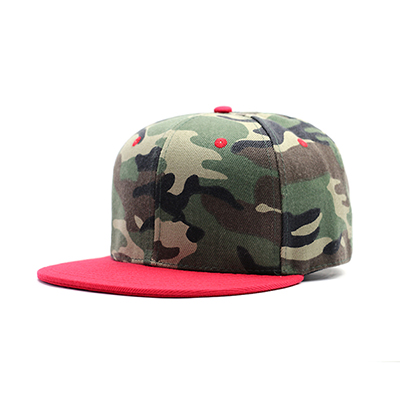 Contrast Camo Snapback Hat 