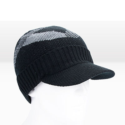 Visor Black Beanie Hat Womens